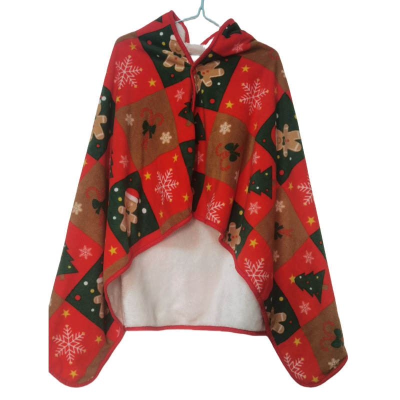 Soft Fluffy Shoulder Blanket Multifunctional Fleece Flannel Travel Nap Lightweight