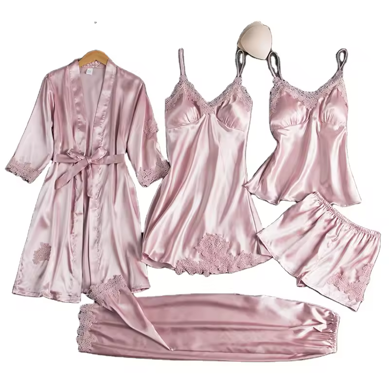 Istapromo Gifts High Quality Ladies Lace Halter Print Pajamas Set Loose Comfortable Home Wear Ladies Breathable Pajamas Set