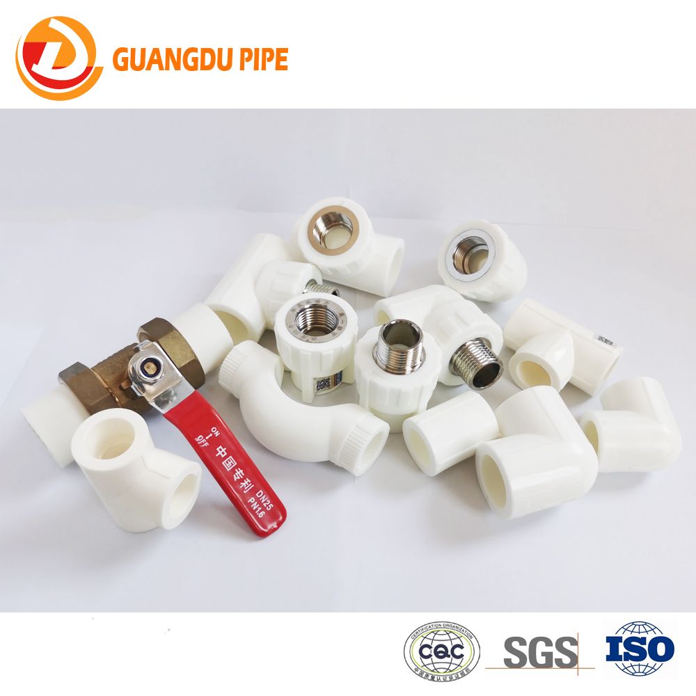 Best Selling Plastic PPR Fitting Brass Insert Threaded Coupler Elbow Tee