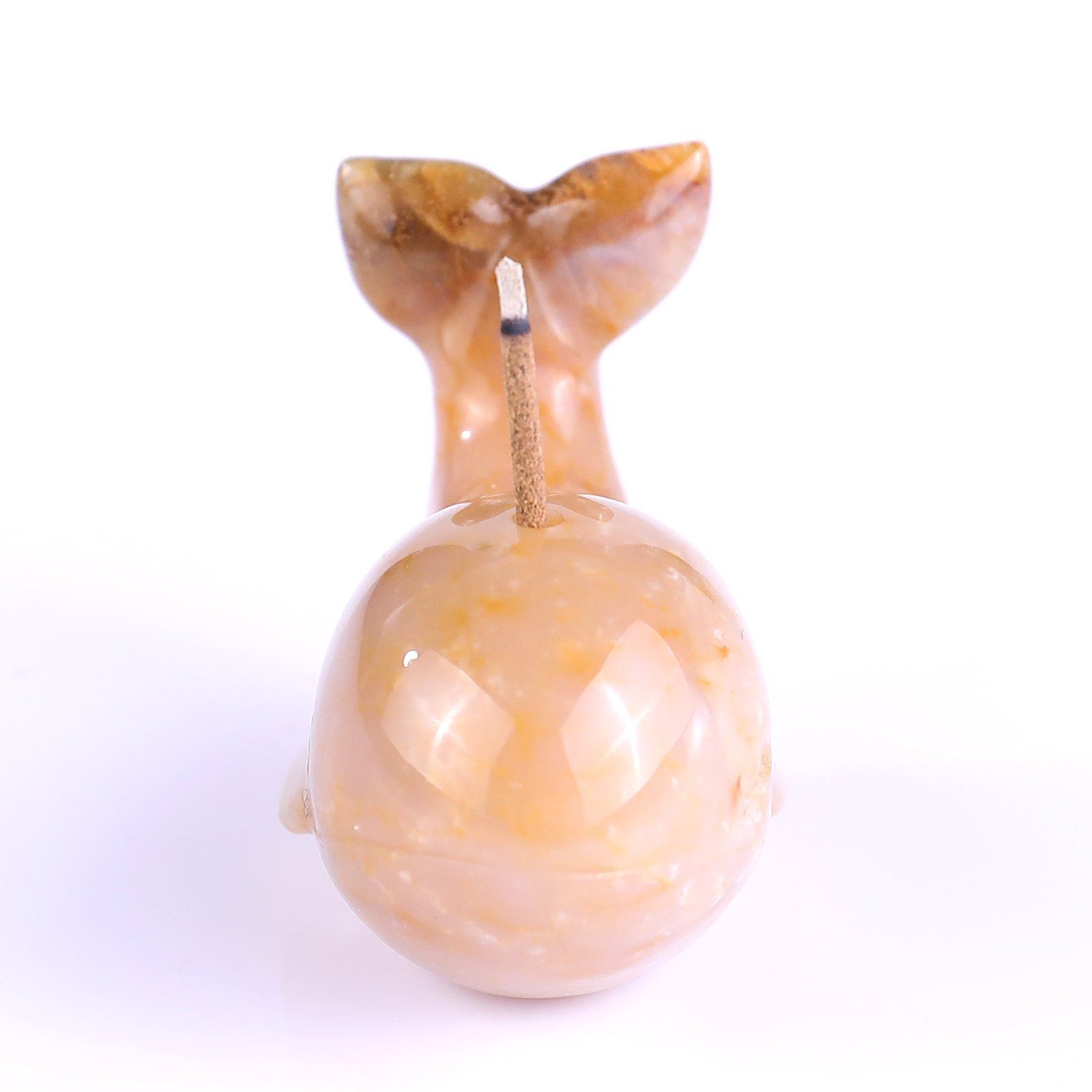 Chalcedony Handmade Whale Incense Small Incense Burner Animal Incense Stand Stick Holder for Home Meditation