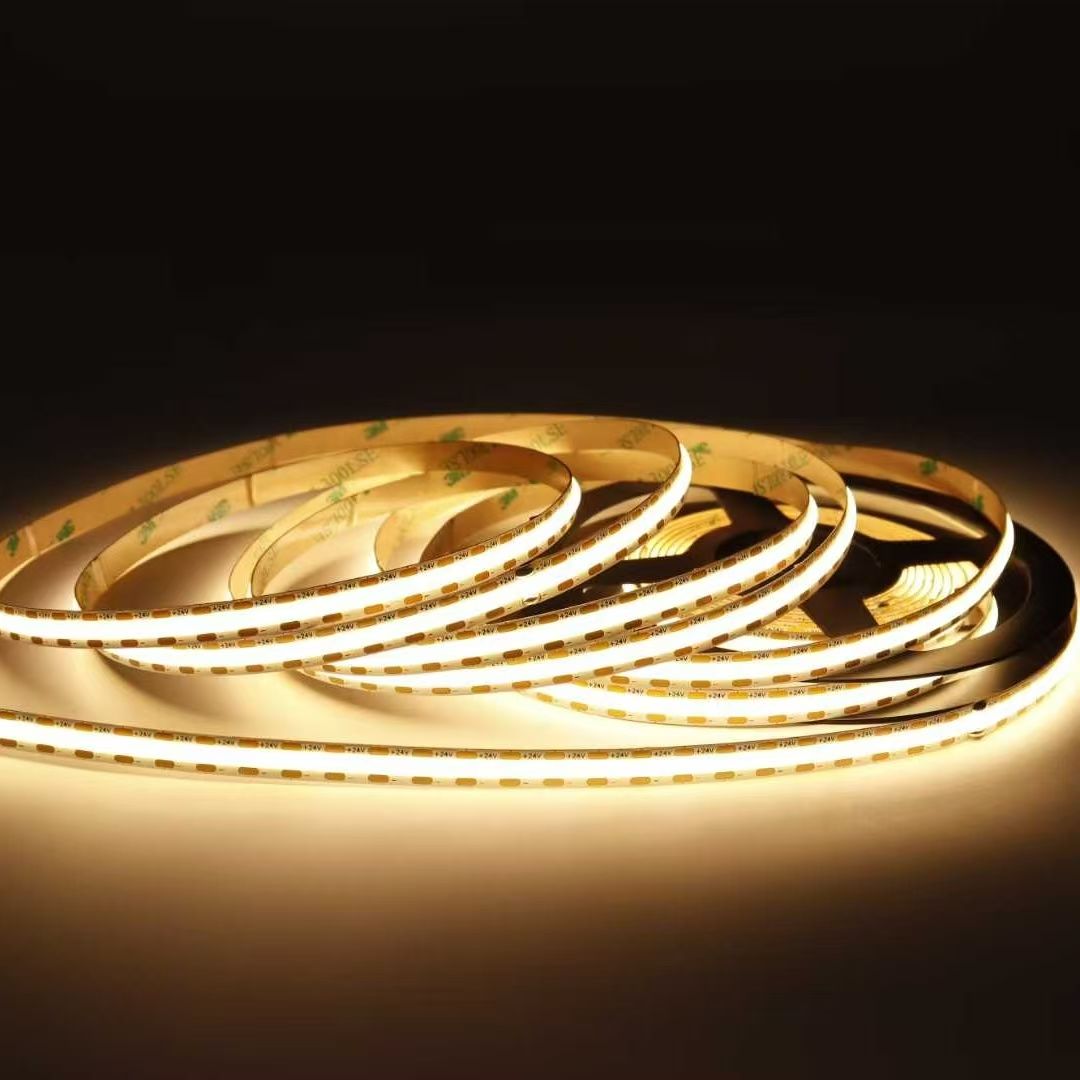 Cuttable Flicker Free Indoor Lighting Flexible COB LED Strip Light 3mmpcb 24V