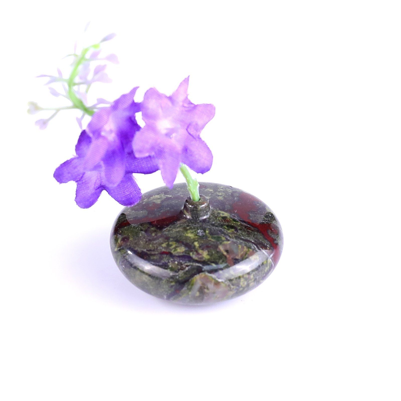Best Selling Creative Crystal Dragon Blood Jasper Incense Burner Crystal Chinese Mini Vase Home Decor