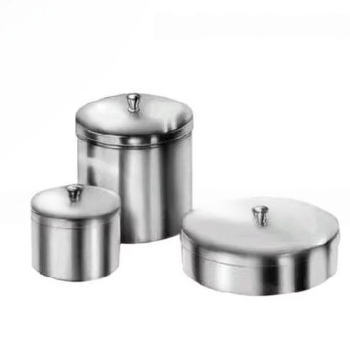 Round Metal Box 75 mm x 75 mm Top Best Premium Quality Custom Logo Surgical Sterilization Instruments