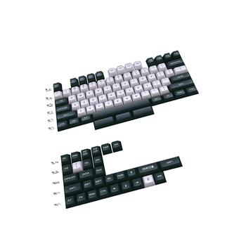 SIKAKEYB RTS 61 64 68 84 keys 60% 75% 80% custom oem resin pbt double shot white green grey cute mechanical keyboard keycap