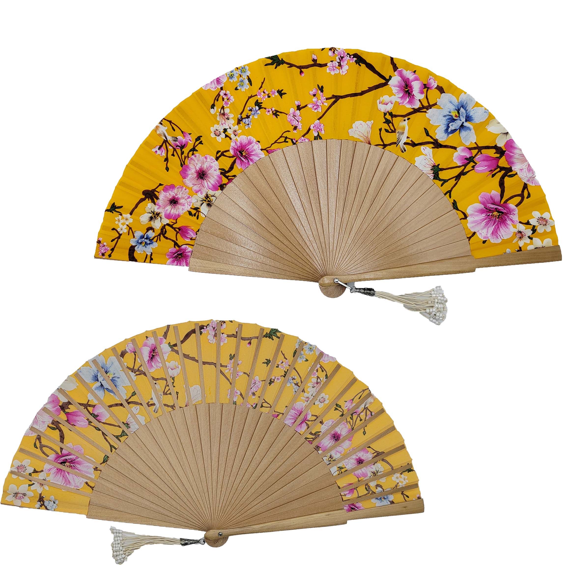 27cm Large Size Wooden Folding Hand Fan High Quality From Factory Direct Supply