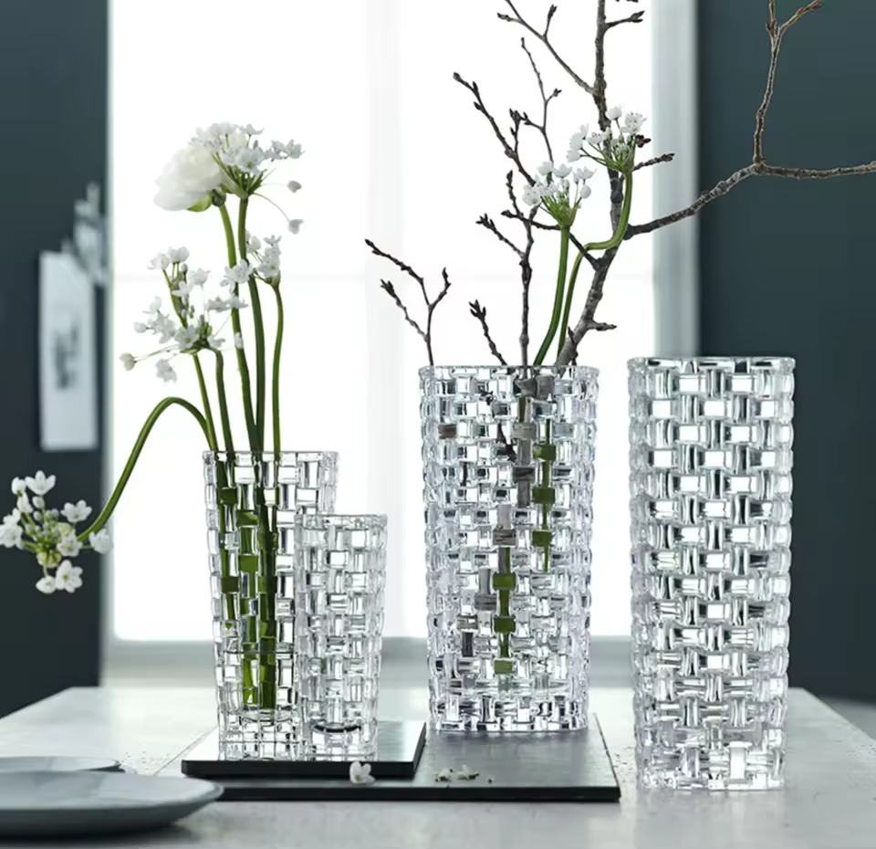 Modern New Type Unique Glass Vases Wedding Centerpiece Glass Flower Vase Tall Reversible Clear Crystal Vase 24inch
