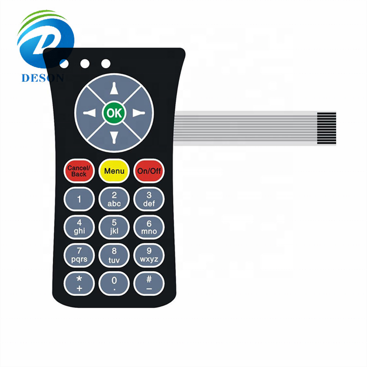 Deson Membrane Switch Front Panel Custom Graphic Decorative Paper Overlay Customized Home Appliance Led Membrane Keyboard