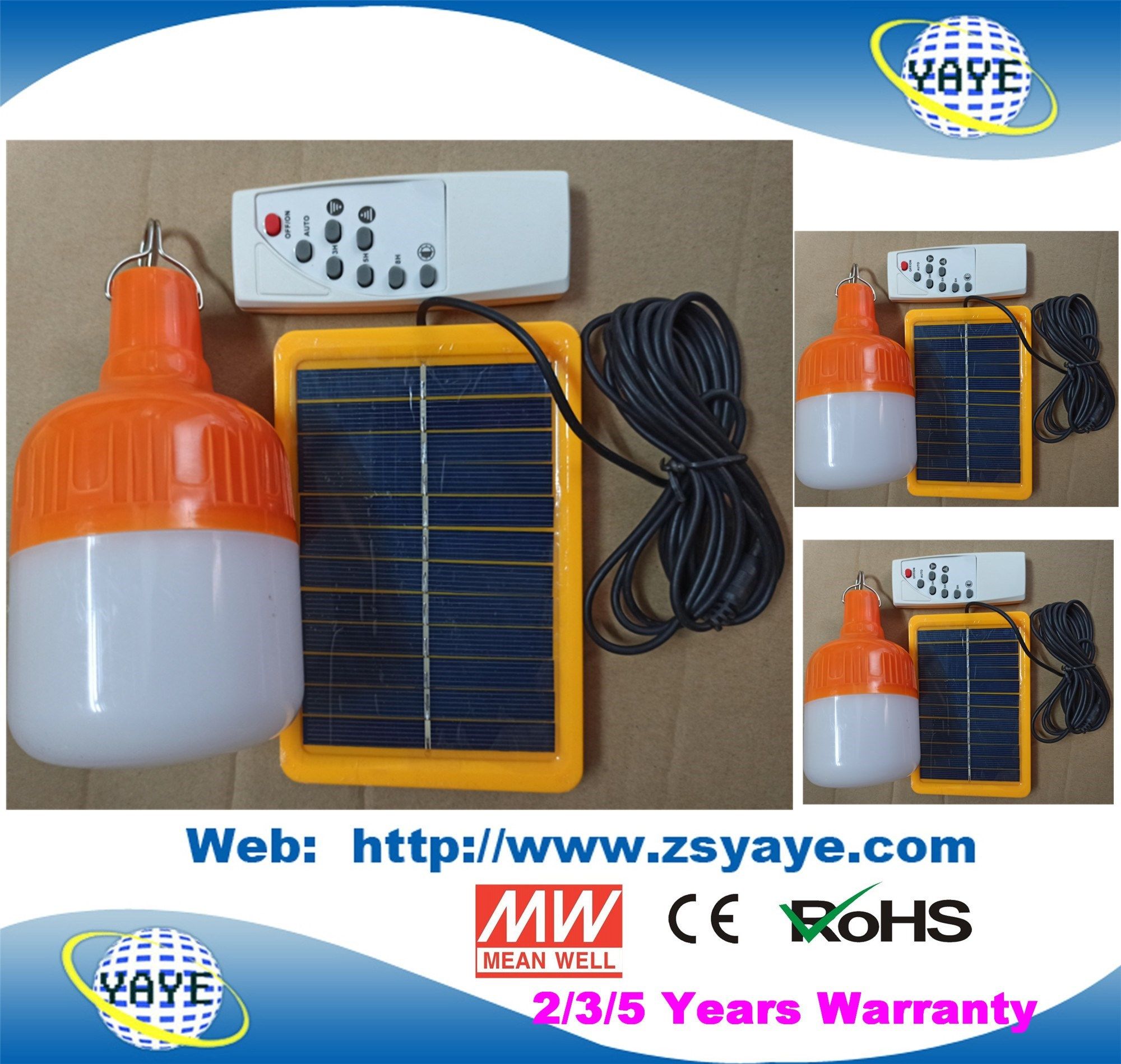 Yaye 25years Solar Factory Hot Sell Good Price 10W/20W/30W SMD Solar LED Bulb with USB Charger/Remote Controller/3 Years Warranty//1000PCS Stock