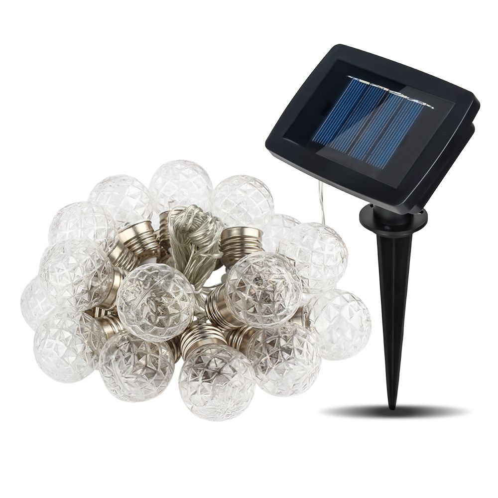 Holiday Outdoor Bubble Crystal Ball Waterproof Solar Decoration String Light