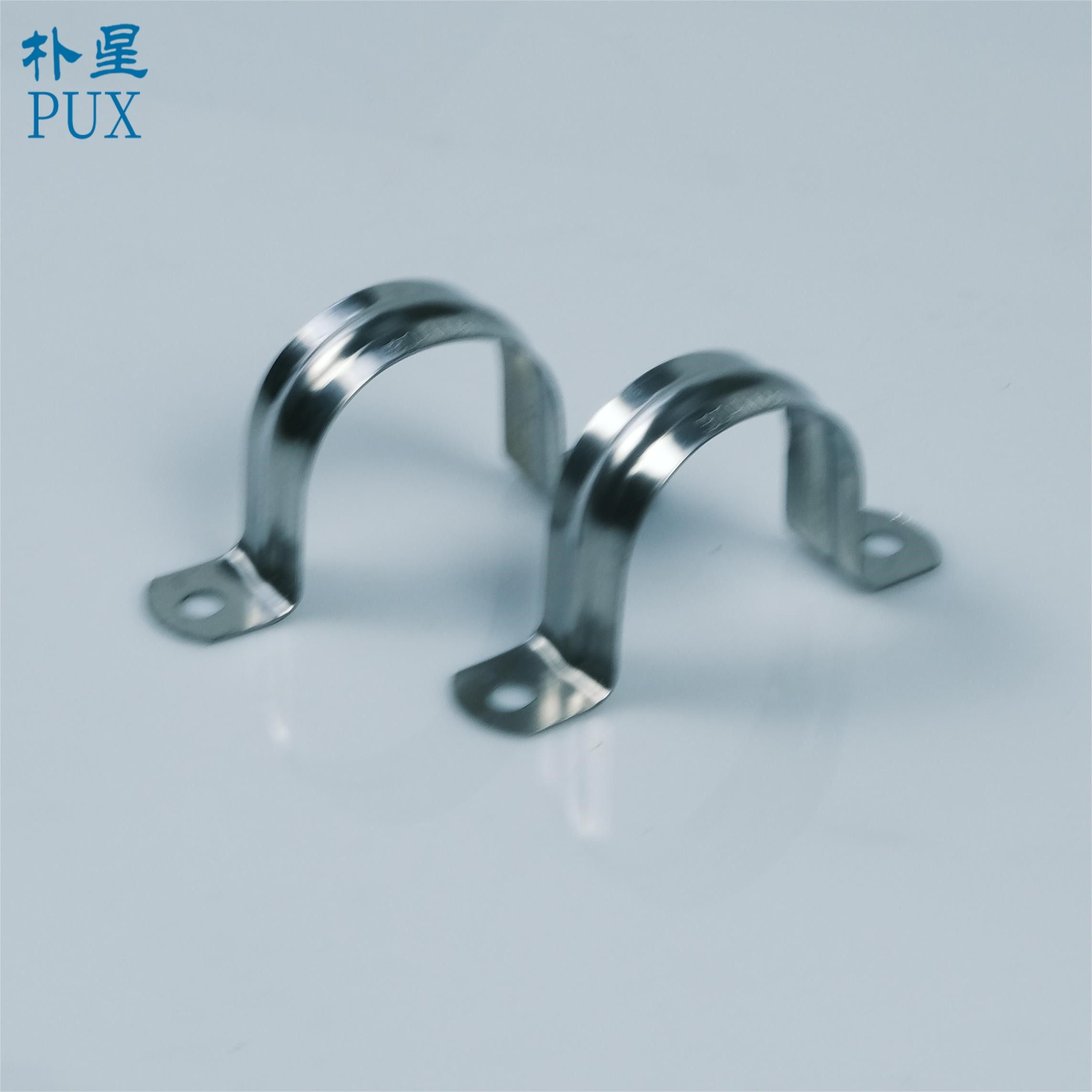 Hot Selling Zinc Plated U Type Clamp Pipe Clip with 2 Hole U Shaped Saddle Clamp Double Hole Saddle Clamp