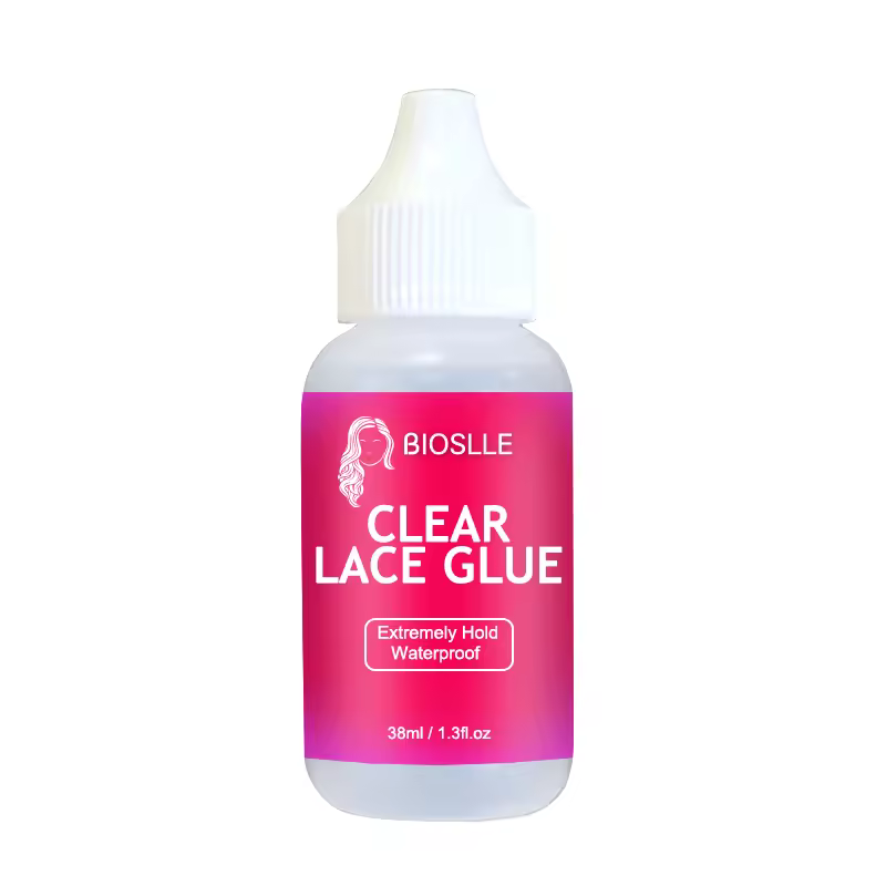 Private Label 38ml Strong Hold Waterproof Clear Lace Glue Adhesive For Hair Extensions Wig Toupee Tape