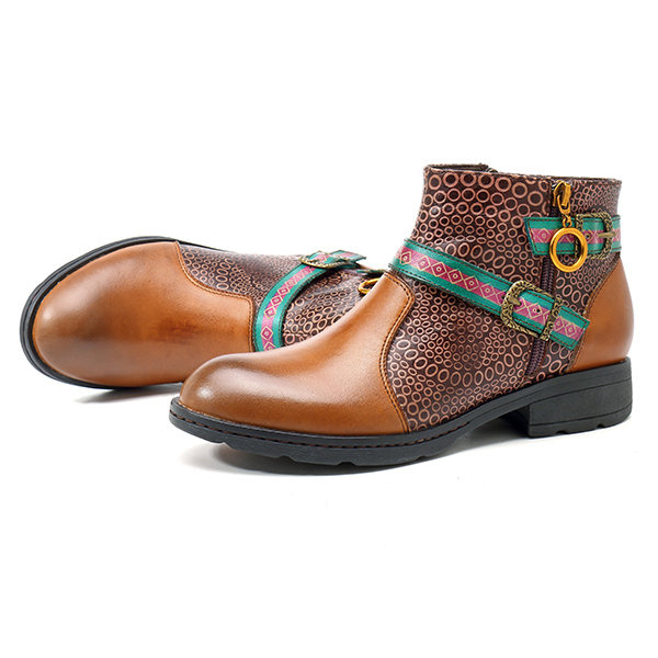 Factory Price Exotic Shoes Belt Buckle Women Flat Ankle Boots