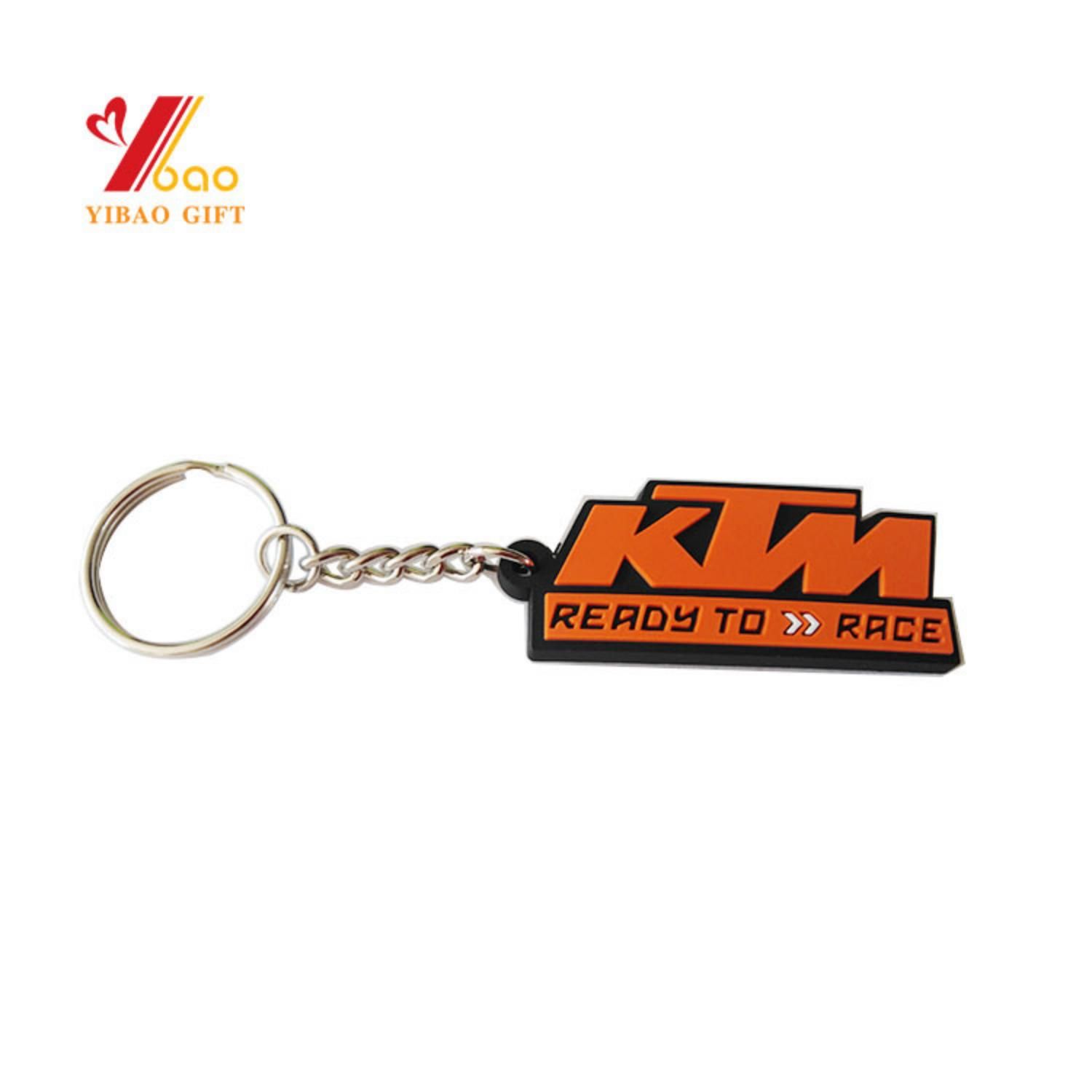 New Design Creative Fashion Logo Any Shape PVC Key Holder Key Chain