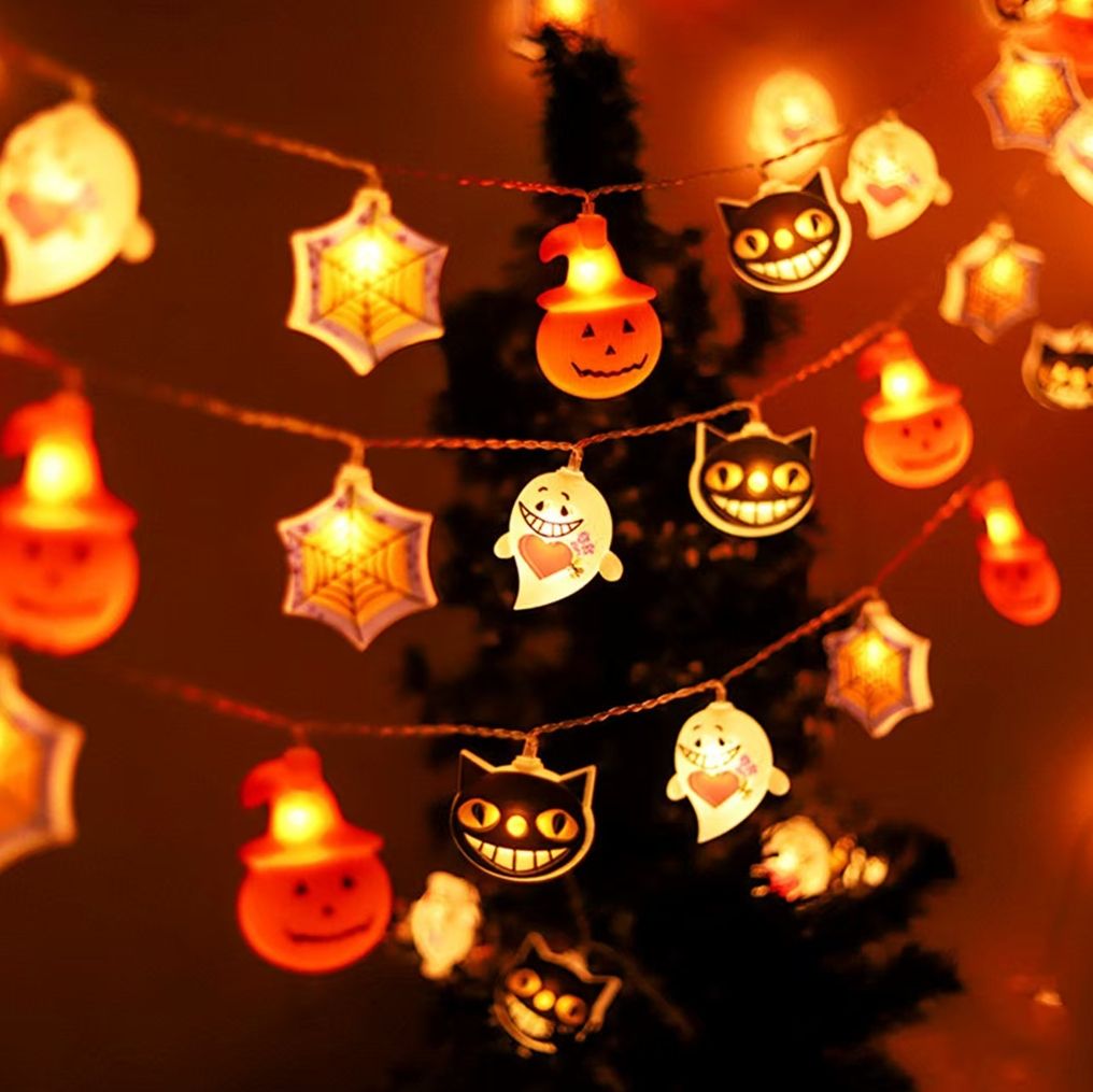 2025 LED Halloween Easter Pirate Skull String Lights Indoor Decorative Lamp Battery Powered Lights Suitable for Home Garden Decor String Light