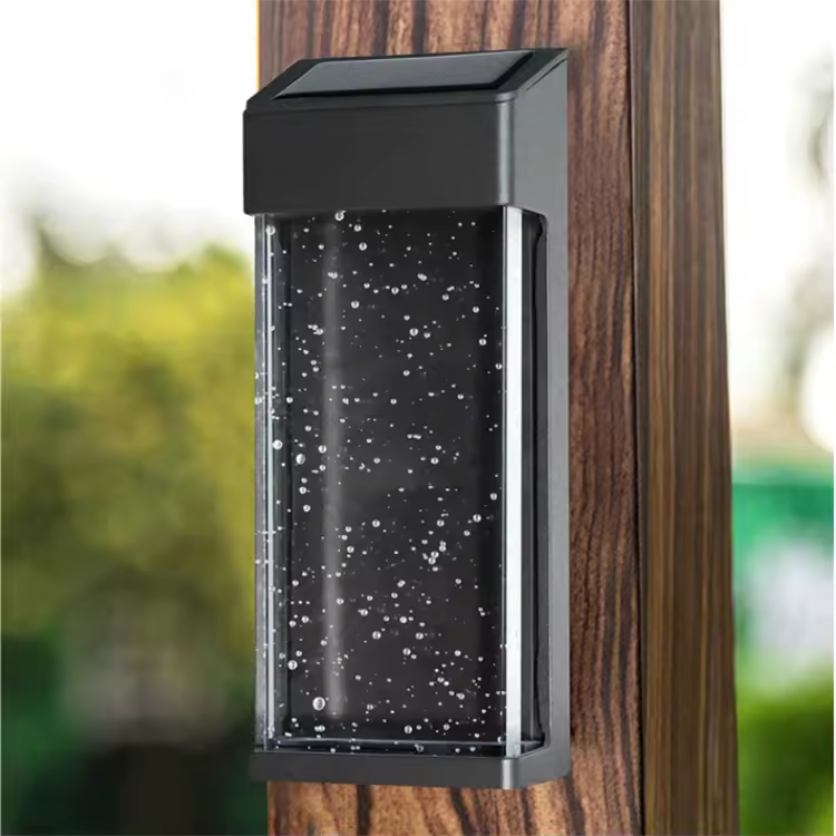 Best Sales Bubble Glass Decorative Dusk And Dawn Smart Lights Outdoor Lamps Led Solar Wall Light