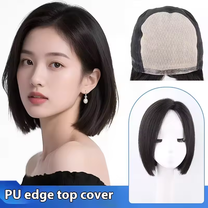Llbeauty Full Head Silk Wig For Women Invisible Forehead Natural 30cm-45cm Bob Wig Real Human Hair In Stock Ready To Ship