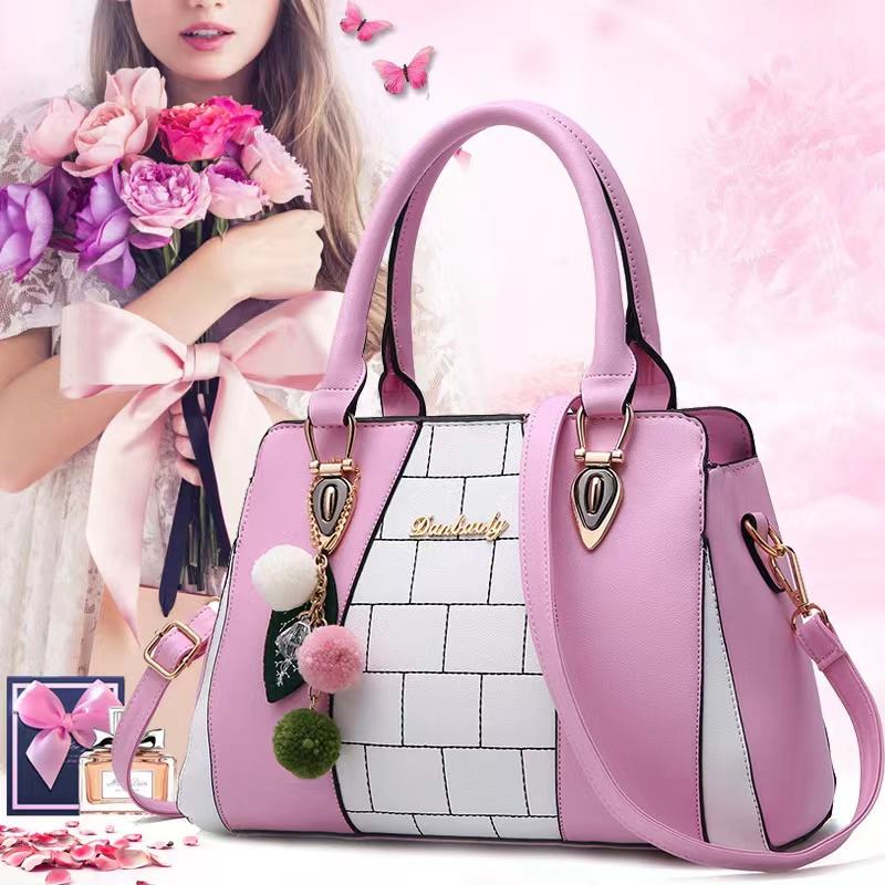 Luxury Women's Crossbody PU Leather Handbag with Hairball Ladies' Fashion Tote Bag From Reliable