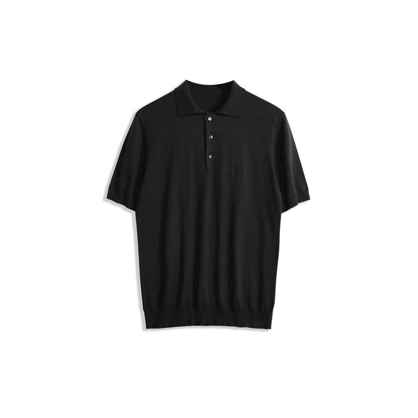 Wholesale Price Luxury Worsted Spinning Yarn Casual 100%Cashmere Knitted for Polo Shirt Short-Sleeved T-Shirt for Men's in Stock