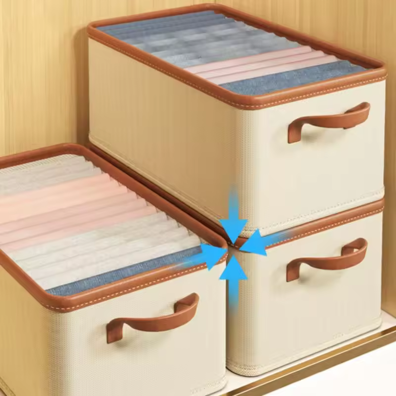 New Closet Organizers For Clothes Storage Foldable Storage Boxes With Lids Fabric Clothes Organizer With Handle