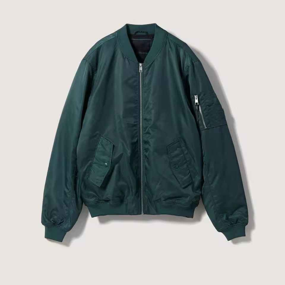 Fashion Clothing Solid Color Letterman Jacket