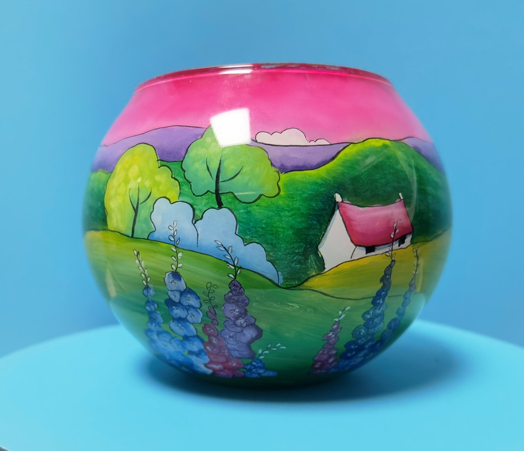 Supplier of Glass Candleholders Inside Hand Painted Christmas Ornaments Home Decro Tea Light Holder Candle Holder Christmas Ornaments Glassware