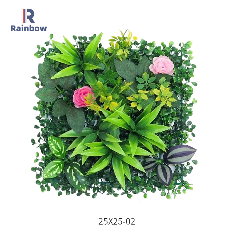 Realistic UV Resistant Artificial Plant Wall Panel with Lush Green Foliage for Home Balcony and Wedding Backdrop