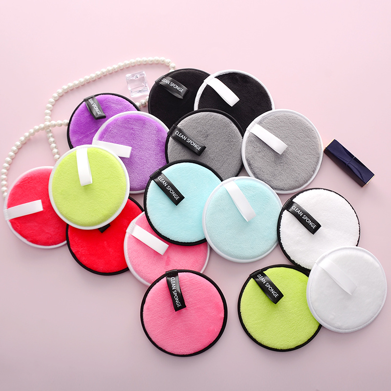 Reusable Microfiber Coral Velvet Towel Makeup Remover Coral Velvet Pads Makeup Remover Sponge Face Pads Make up Facial Cleansing Cloth