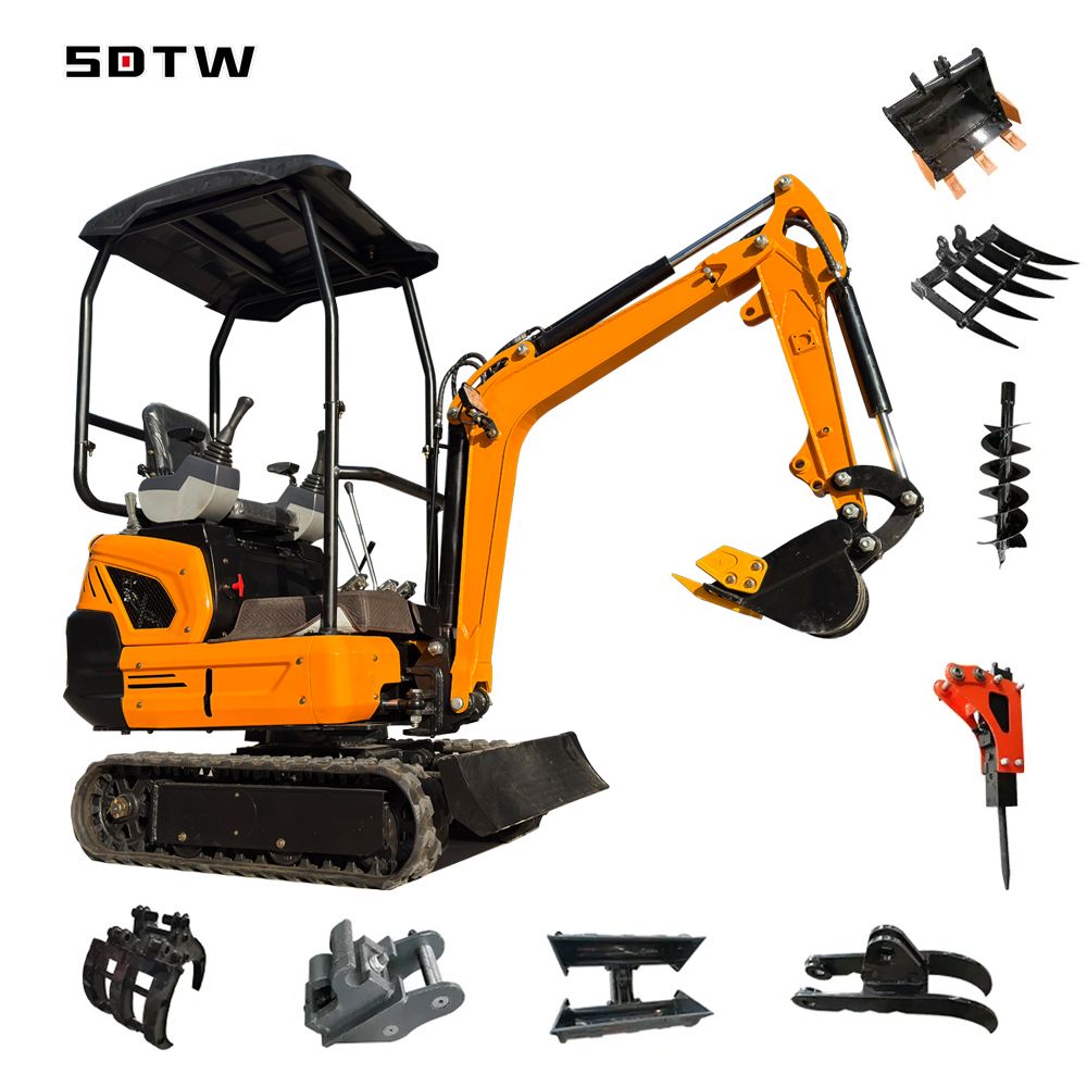 Sdtw 1.2 Ton Factory Price 2025 New Small Backhoe Loader Mini Excavator Small Excavator for Home Use