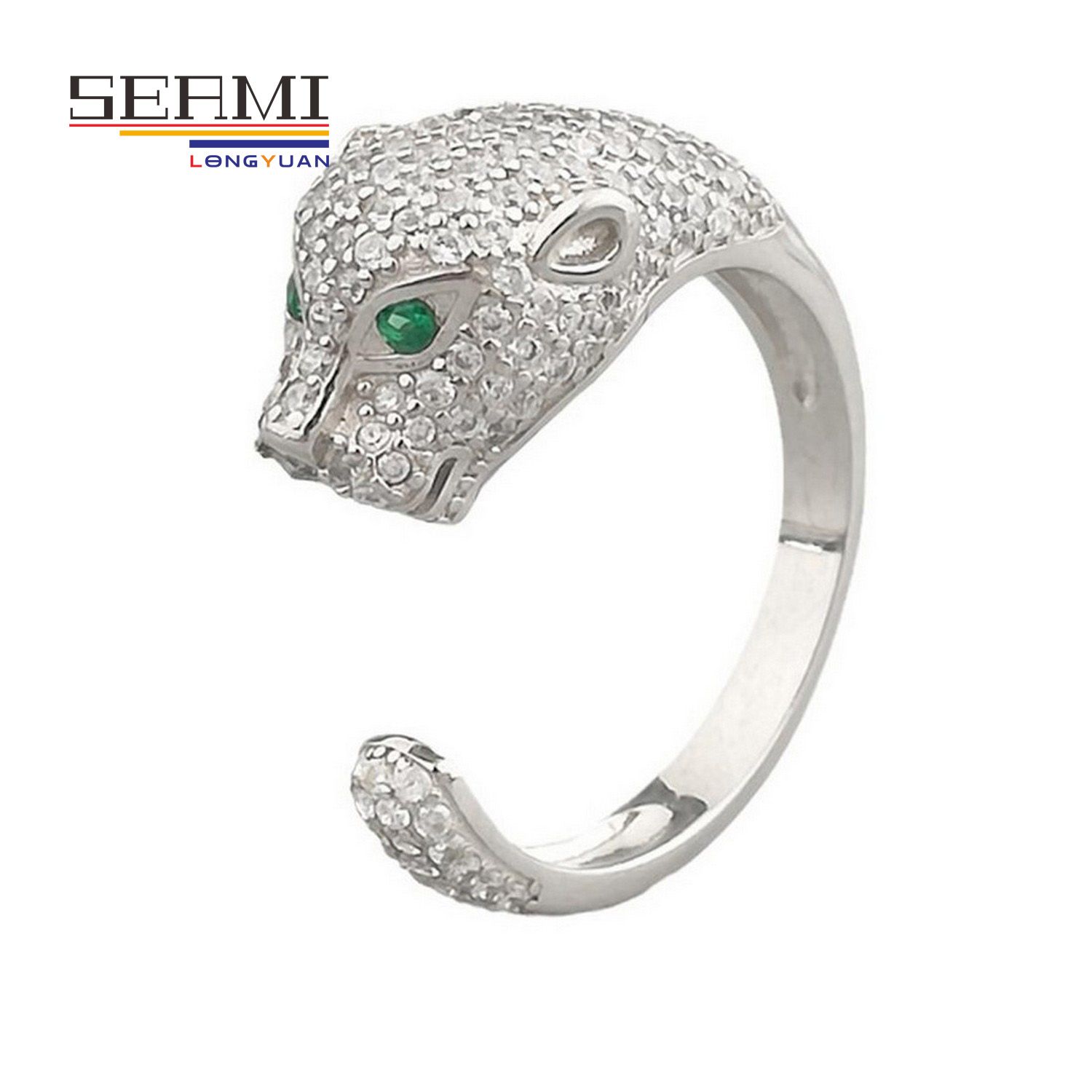 Classic Trend Micro - Studded Zircon Leopard Head Ring