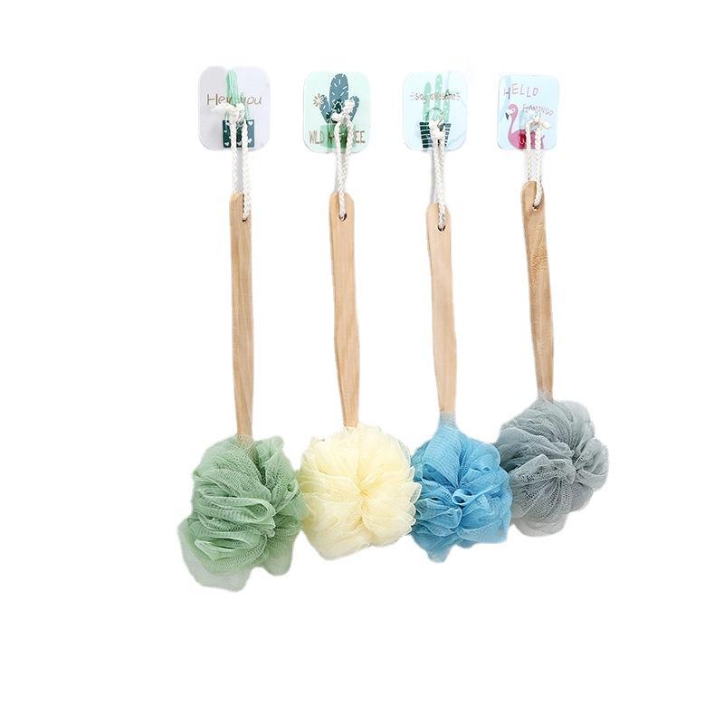 High Quality Soft Bath Bubble Bathing Flower Shower Puff Exfoliating Ball Loofah Bulk Puffs Custom Logo Spa Bathing PE Mesh