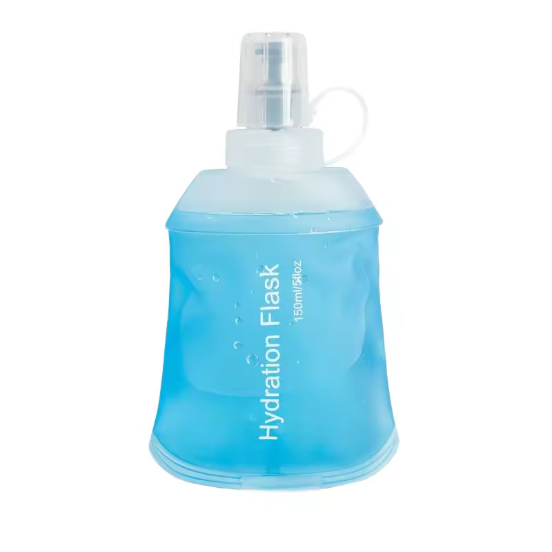 Ready To Ship Soft Flask 150ml Water Bottle Tpu Folding Soft Flask Outdoor Sport Water Bag Collapsible Water Bottle Running
