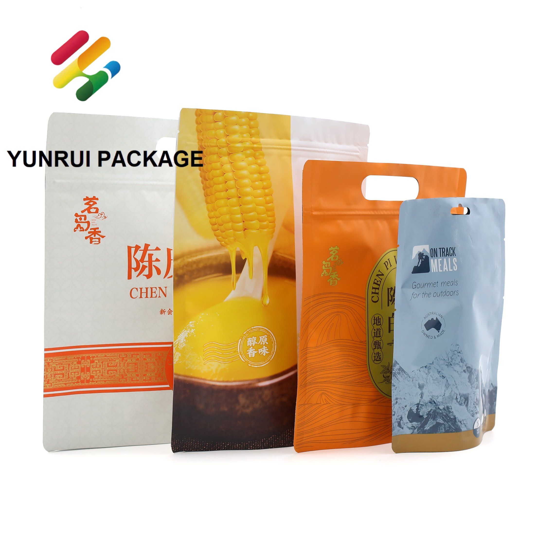 Reusable Plastic Stand up Pouch with Zipper Flat Bottom Bag Packaging Coffee Packaging Pouch
