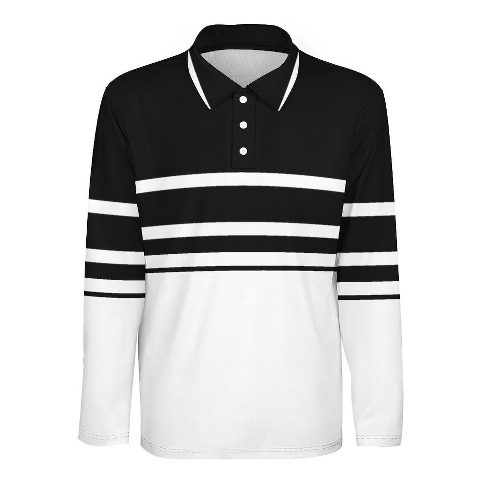 Stripe Fashion Long Sleeve Men T Shirt Polo Wholesale Bulk