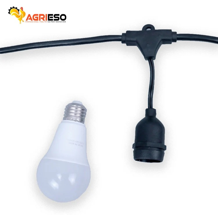Agrieso Flicker-Free Fireproof 6000K Broiler Light LED Bulb for Poultry Farm