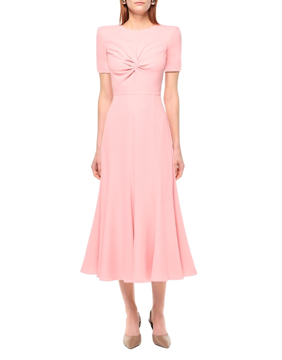 Pink Short Sleeve Maxi Sundress Bodycon Dress Woman Dresses New Arrivals Spring Summer Natural Casual Polyester Sun Dress