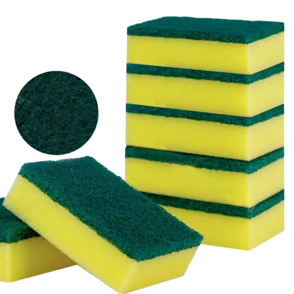 Natural High-density Steel And Cloth Cleaning Wash Sponges For Dishwashing Dish Scouring Home Kitchen Scrubbing