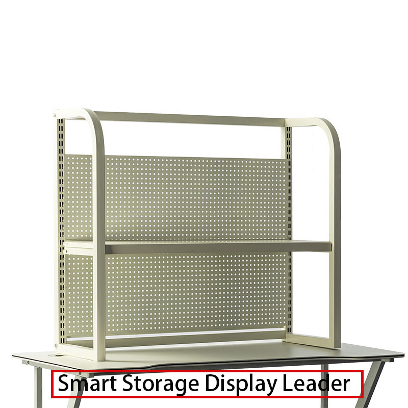 New Product Steel Display Stand with Quadruple-Post Design and Smooth Adjustable 1/2/3 Tiers