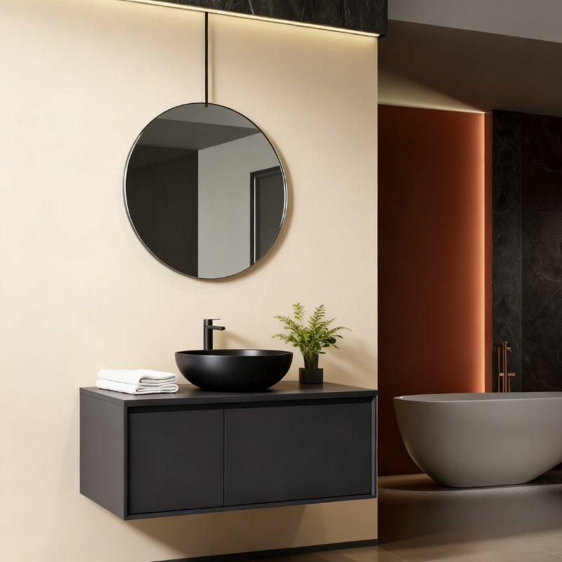 MDF OEM Oak Wall Hotel Cabinet Factory Wood Cabinet Storage Melamine Floor Modern Italian Marble Bathroom Vanity Furniture Cabinet