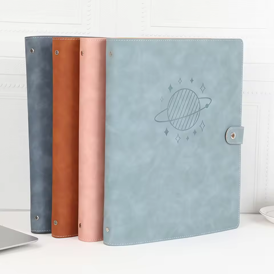 Low Moq A4 Sized Ring Binder Folders Custom Logo Of Loose Leaf 60 Clear Bags Available