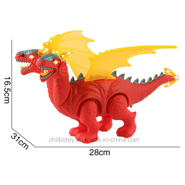 Hot Item Kids Two-Headed Dinosaur Light up Toy