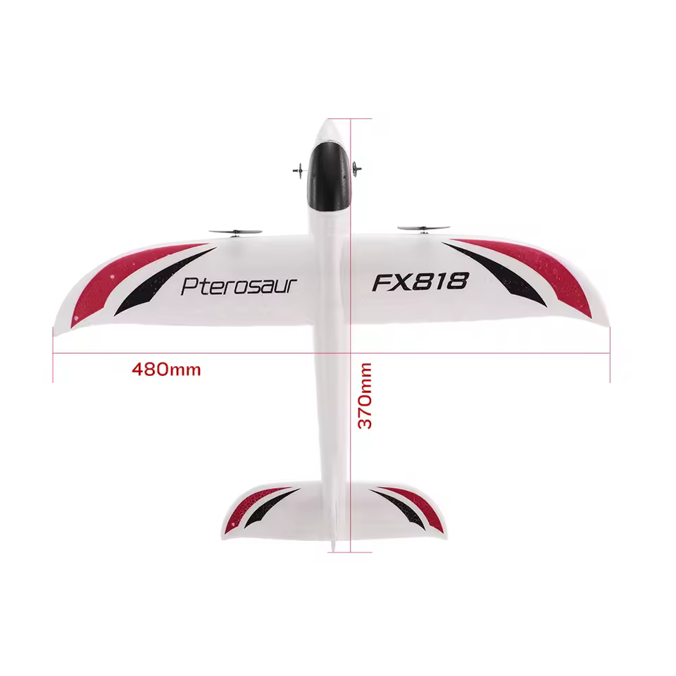 Latest Fx-818 Rc Plane 4 Directional Flight Kid Gift 2.4ghz 2ch Epp Glider With Led Light Powerful Motors Toy