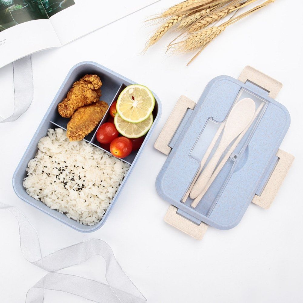 Portable Tableware Bento Wheat Straw Insulated Lunch Box Mi29847