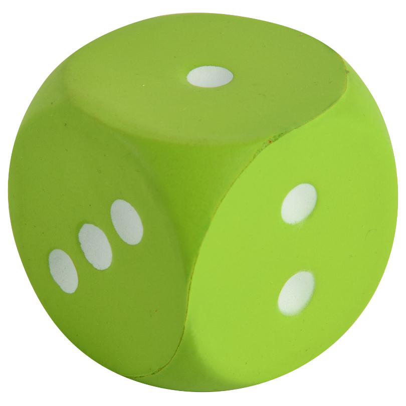 Premium Green Dice Shaped PU Foam Stress Reliever Gifts