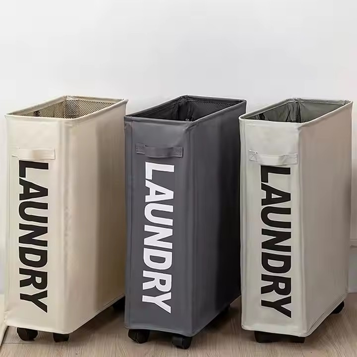 Multi-Functional Foldable Laundry Hamper with Wheels, Dirty Clothes Storage Organizer