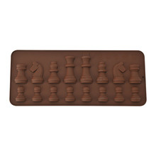 Cross-Border Hot-Selling 16-Connected Silicone Chess Chocolate Mold. DIY Crystal Epoxy Resin Chess Model