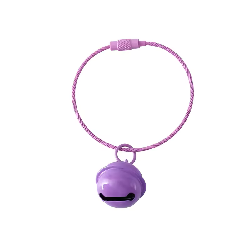 2024 New Design Stainless Steel Keychain Innovative Diy Wire Rope Key Chain Wire Keychain With Colorful Bell