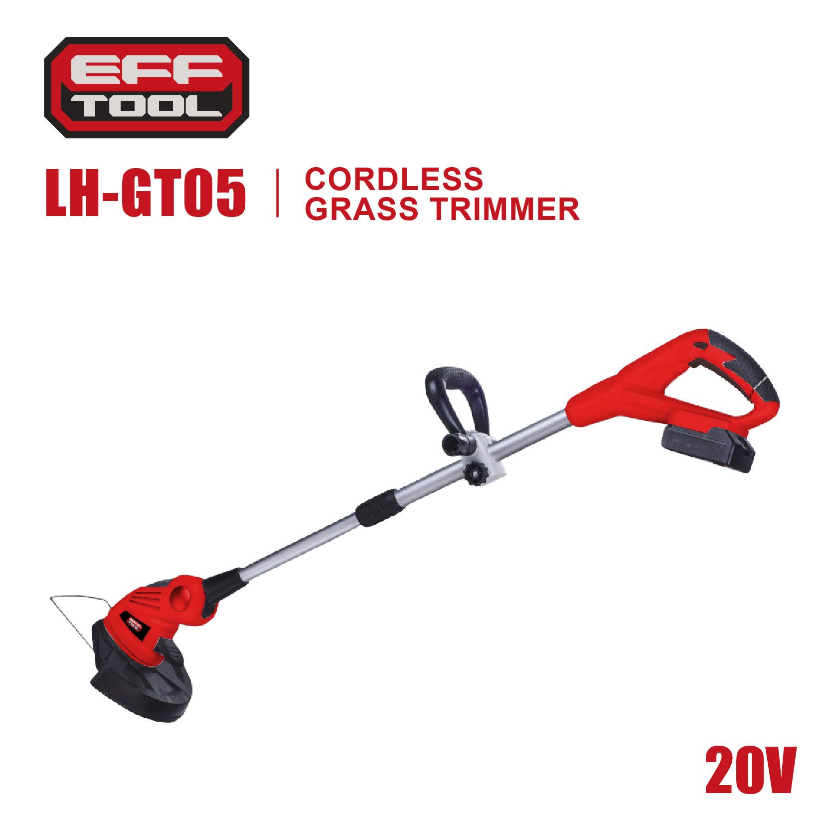 Efftool 2024 New 20V Home Portable Cordless Grass Trimmer Garden Machine Tool