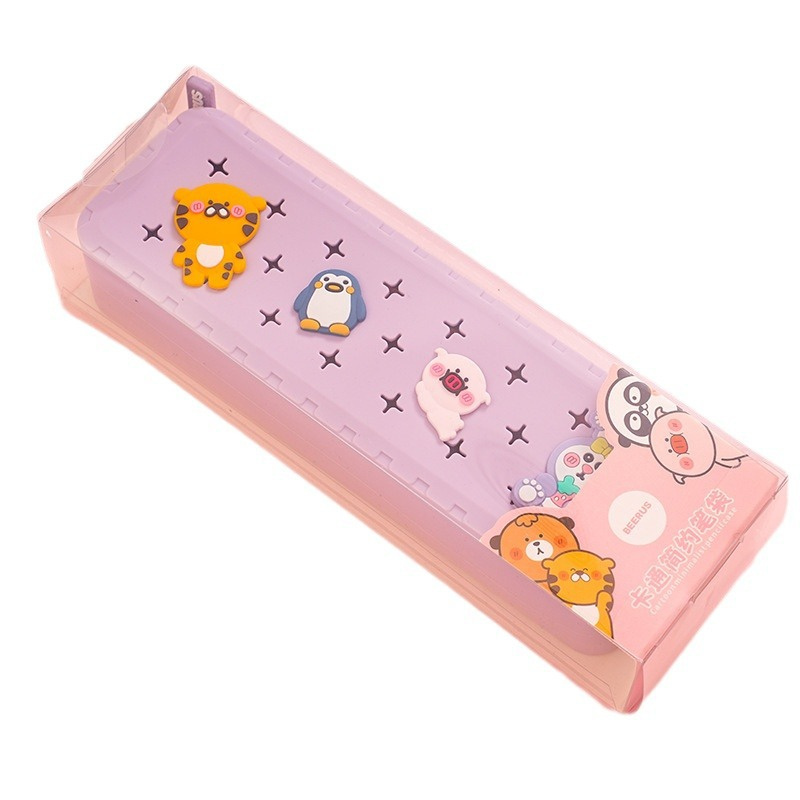 Large-Capacity DIY Silicone Pencil Case for Primary School Students