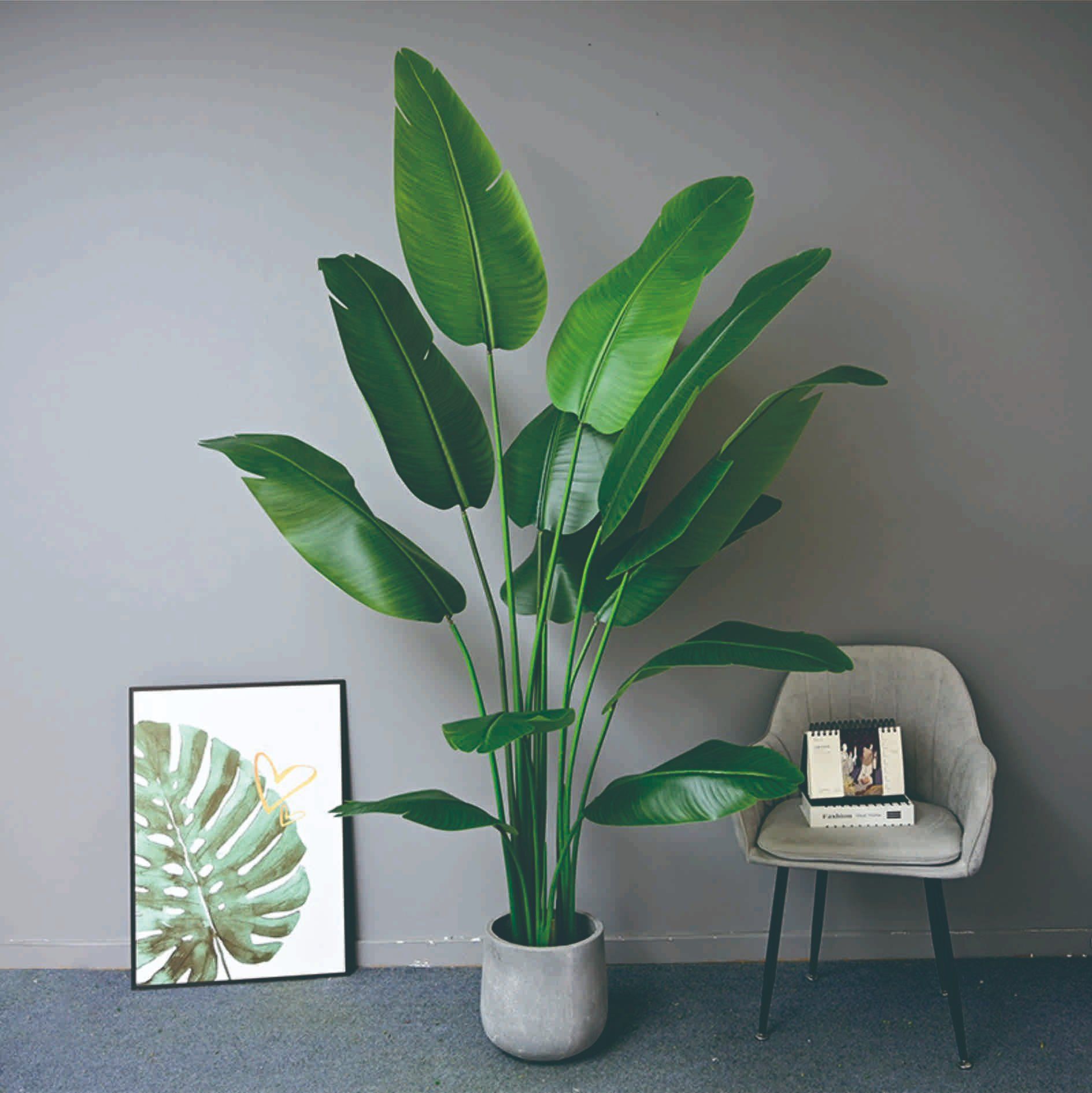 Lifelike Green Plant Artificial Banana Tree Decoration Plant Potted Home Decoration Items