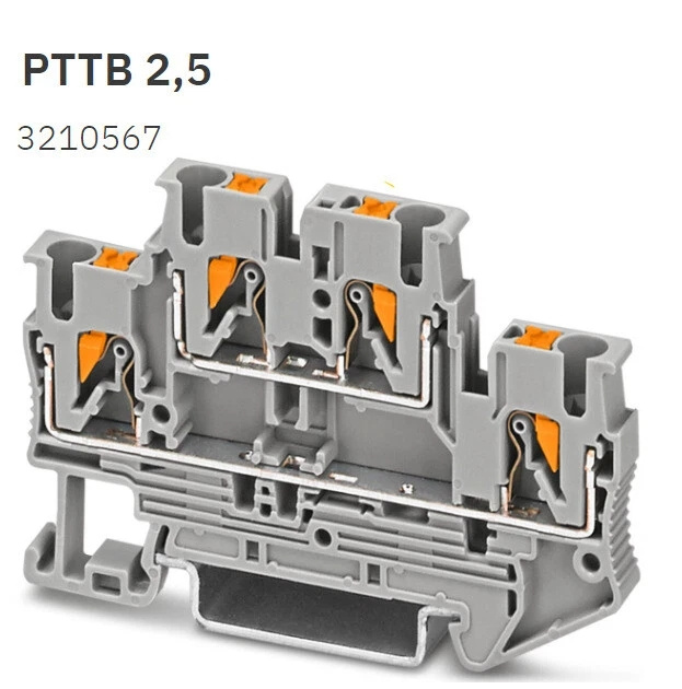 Unused Phoenix Contact 3210567 Pttb2.5 Double Terminal Terminal Block Connector